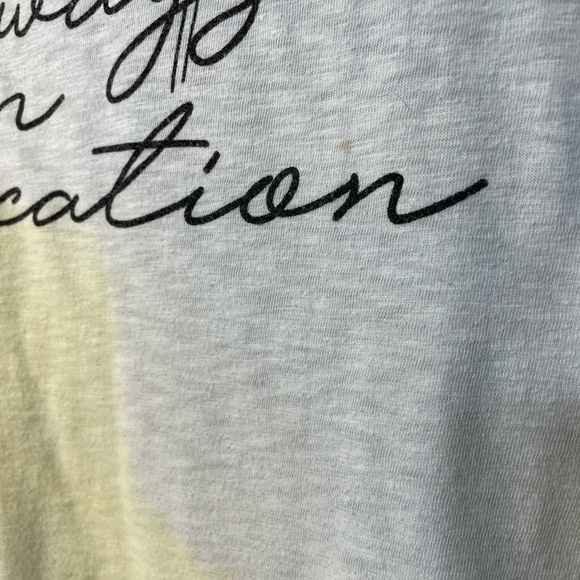 LANE BRYANT UGC Womens Sz 14/16Tee Always On Vacation Tropical Watercolor shirt - Picture 9 of 9